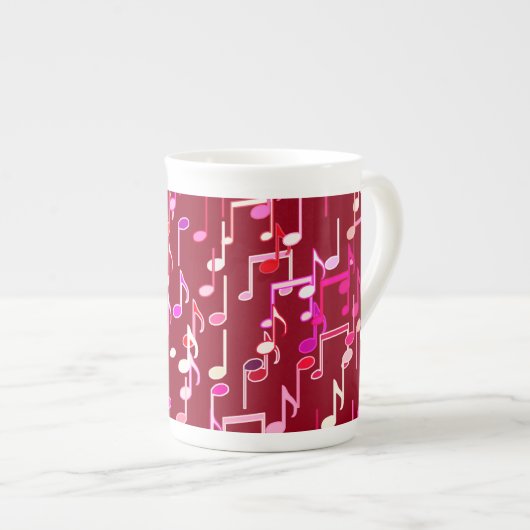 Tasse En Porcelaine Impression musicale - bordeaux, multi (Devant droit)