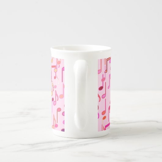 Tasse En Porcelaine Impression musicale - rose, multi (Dos)