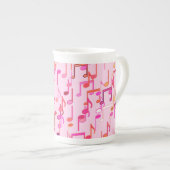 Tasse En Porcelaine Impression musicale - rose, multi (Devant droit)