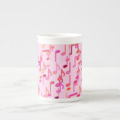 Tasse En Porcelaine Impression musicale - rose, multi (Devant)