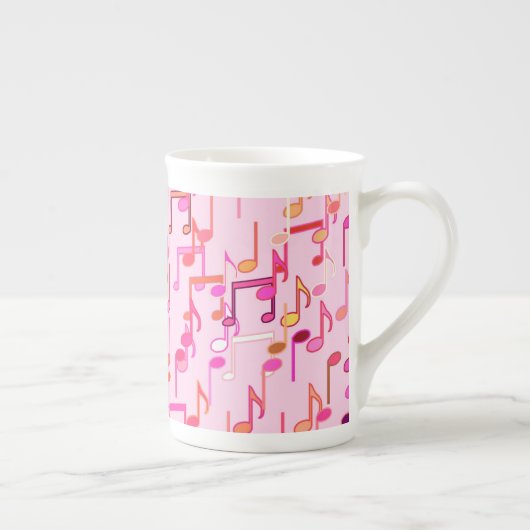 Tasse En Porcelaine Impression musicale - rose, multi (Droite)