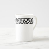 Tasse En Porcelaine Imprimer Mug-Zebra de la Chine osseuse (Devant droit)