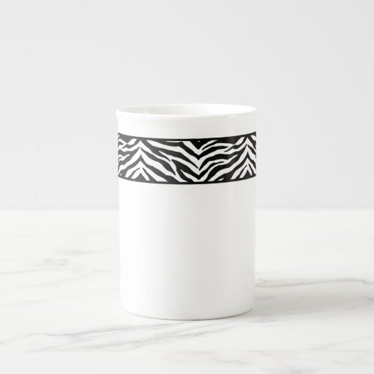 Tasse En Porcelaine Imprimer Mug-Zebra de la Chine osseuse (Devant)