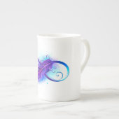 Tasse En Porcelaine Infinity with purple feather (Devant droit)