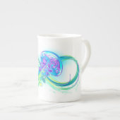 Tasse En Porcelaine Infinity with Rainbow Jellyfish (Devant droit)