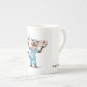 Tasse En Porcelaine Infirmière ayant une pause café (Devant droit)