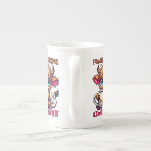 Tasse En Porcelaine Inhale Caffeine Exhale Negativity (Dos)