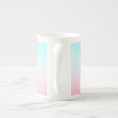Tasse En Porcelaine Initiales de chevauchement modernes 2 | Rose turqu (Dos)