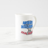 Tasse En Porcelaine Intelligence artificielle, humour réel. w White BG (Devant droit)