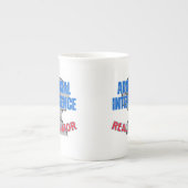 Tasse En Porcelaine Intelligence artificielle, humour réel. w White BG (Devant)