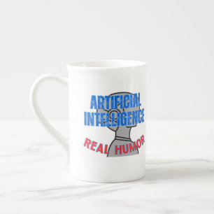 Tasse En Porcelaine Intelligence artificielle, humour réel. w White BG