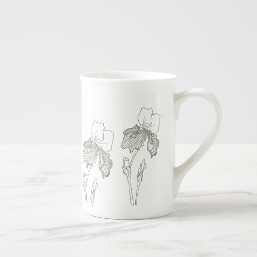 Tasse En Porcelaine Iris (Droite)