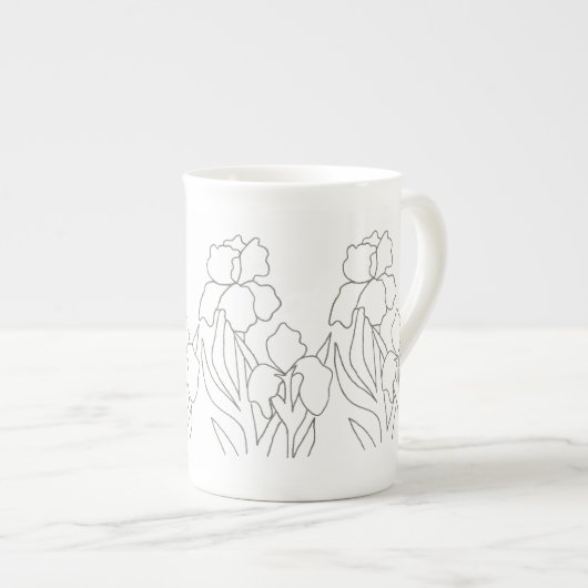 Tasse En Porcelaine Iris (Devant droit)