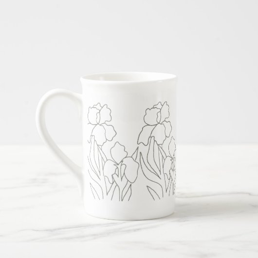 Tasse En Porcelaine Iris (Gauche)