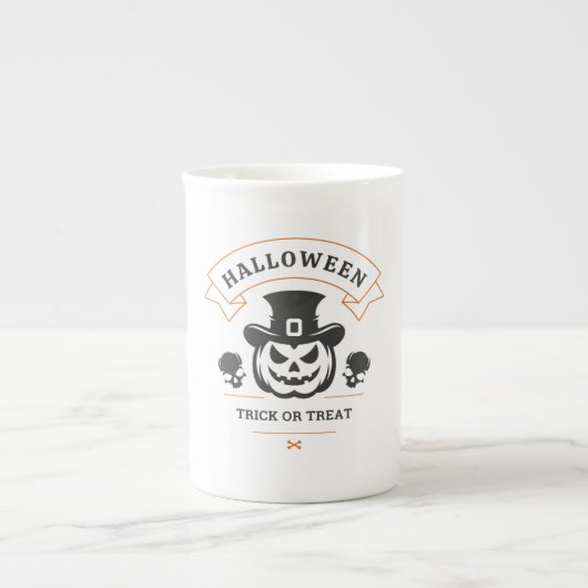Tasse En Porcelaine Jack-o'-Lantern Trick ou Traitements Boug de spéci (Devant)