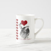 Tasse En Porcelaine J'aime mon lapin géant flamand (Droite)