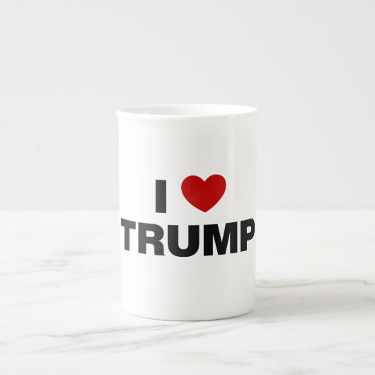 Tasse En Porcelaine J'aime Trump (Devant)