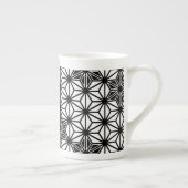 Tasse En Porcelaine Japonais Asanoha motif - blanc et noir (Droite)