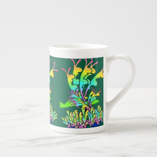 Tasse En Porcelaine Jardin fleuri (Droite)