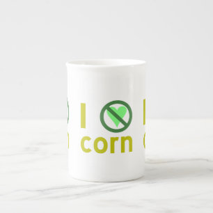 Tasse En Porcelaine Je déteste le maïs