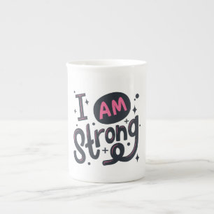 Tasse En Porcelaine Je suis une conception de typographie motivante fo
