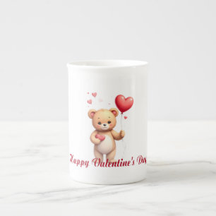 Tasse En Porcelaine Joli ours en peluche avec cœur – Joyuse Saint-Vale