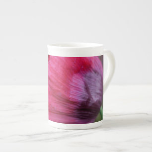 Tasse En Porcelaine Joli Poppy rose et violet