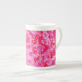 Tasse En Porcelaine Jolies fleurs rouges (Devant droit)
