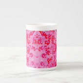 Tasse En Porcelaine Jolies fleurs rouges (Devant)