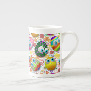 Tasse En Porcelaine Jolis œufs de Pâques de dessin animé drôles