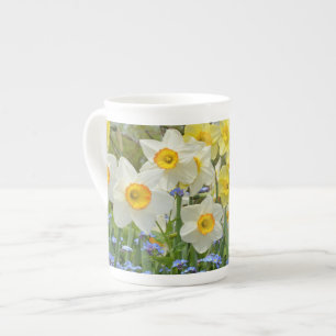 Tasse En Porcelaine Jonquilles blanches et jaunes