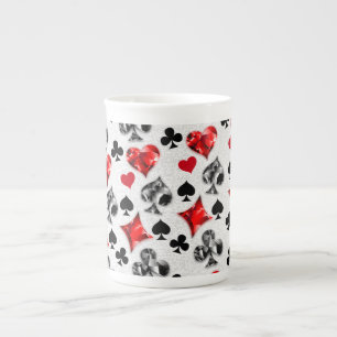 Tasse En Porcelaine Joueur de poker Joueur de cartes de jouer costumes