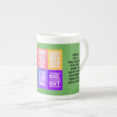 Tasse En Porcelaine Joyeuse Fête des Pères multi-message (Devant droit)