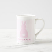 Tasse En Porcelaine Joyeuses Pâques Queue de Lapin Rose Bébé (Droite)