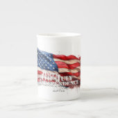 Tasse En Porcelaine Joyeux 4 juillet - Fête de l'Indépendance (Devant)