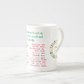 Tasse En Porcelaine Joyeux Noël et café en différentes langues (Devant droit)