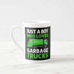 Tasse En Porcelaine Just Boy Who Loves Garbage Trucks<br><div class="desc">Just Boy Who Loves Garbage Trucks</div>