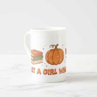 Tasse En Porcelaine Juste une fille qui aime chute - Auteur d'automne