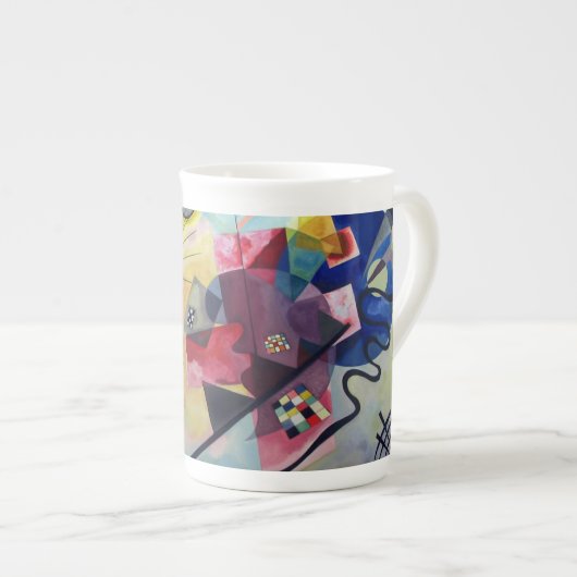 Tasse En Porcelaine Kandinsky 1925/jaune/rouge/bleu/pixdezines (Devant droit)