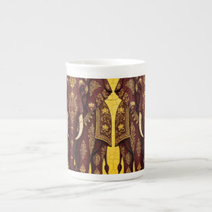 Tasse En Porcelaine Kandyan Royal Marron Tusker Fleece -Sri Lanka