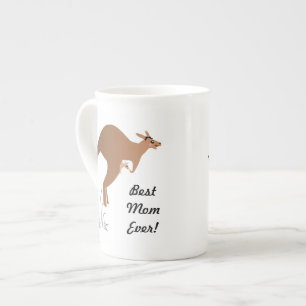 Tasse En Porcelaine Kangourou mignon avec le bébé dans la poche