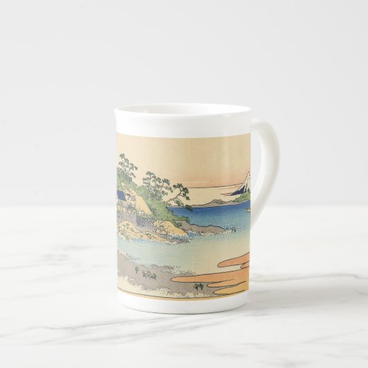 Tasse En Porcelaine Katsushika Hokusai Enoshima dans la province de Sa (Devant droit)