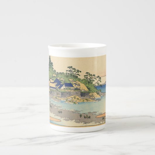 Tasse En Porcelaine Katsushika Hokusai Enoshima dans la province de Sa (Devant)