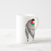 Tasse En Porcelaine Keffiyeh Écharpe palestinienne tissu traditionnel (Devant droit)