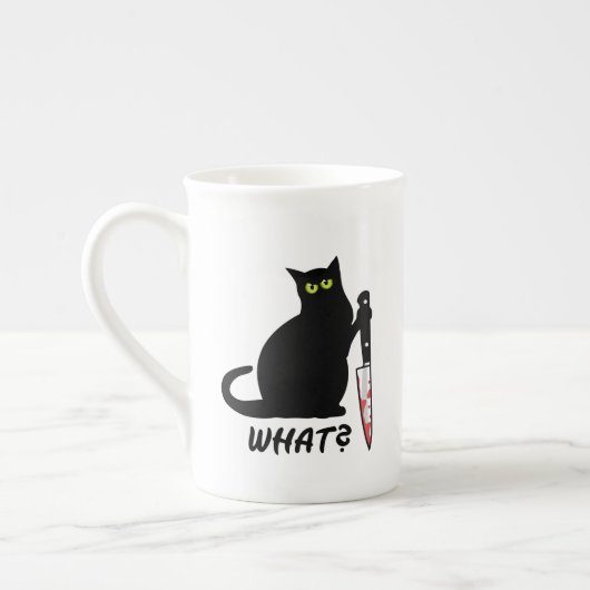 Tasse En Porcelaine Killer Cat Quoi ? (Gauche)
