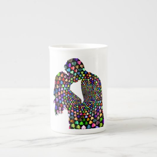 TASSE EN PORCELAINE KISSING COUPLE (Devant)