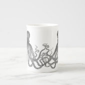 Tasse En Porcelaine Kraken - poulpe géant noir/Cthulu (Devant)