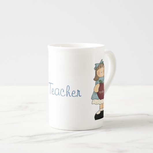 Tasse En Porcelaine La boue chinoise d'un joli professeur (Devant droit)
