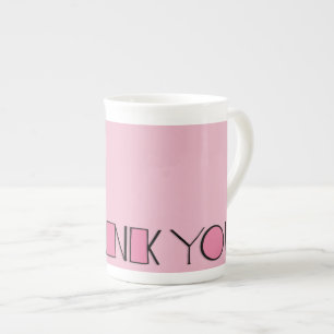 Tasse En Porcelaine La Chine bouillie par l'Merci rose