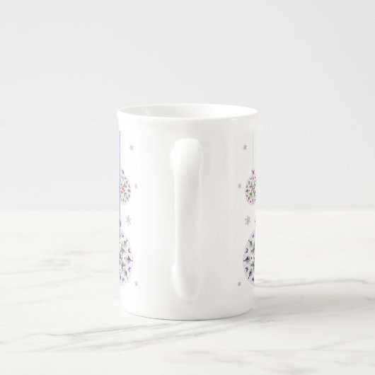 Tasse En Porcelaine La Chine en boule de Noël (Dos)